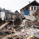 An area completely destroyed by floods in the Blessem district of Erftstadt, western Germany on July 15.